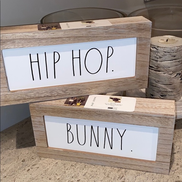 Rae Dunn Other - Rae Dunn “Hip Hop Bunny” wood signs.